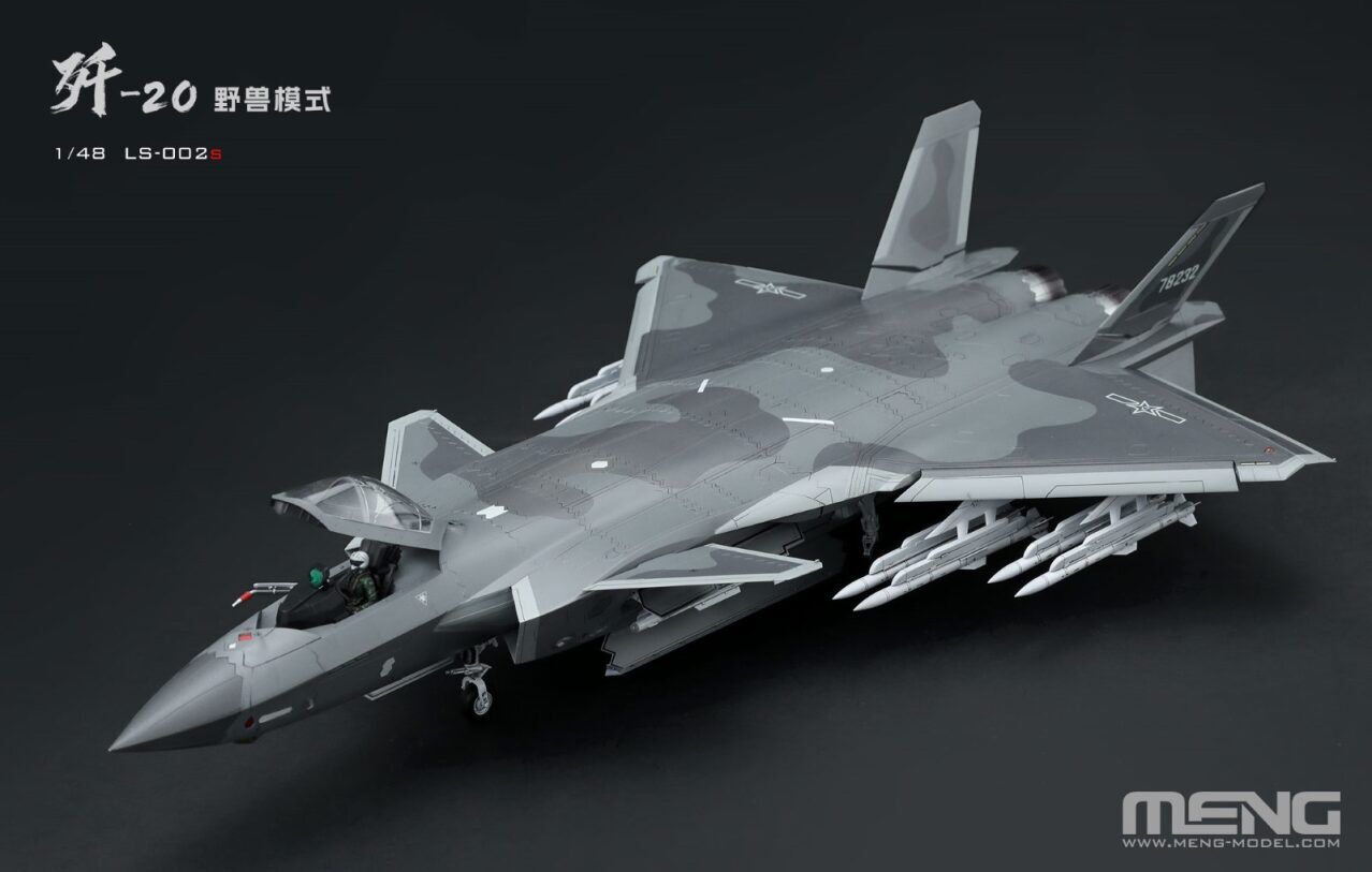 Meng 1/48 Chinese J-20 Stealth Fighter Beast Mode Plastic Model Kit