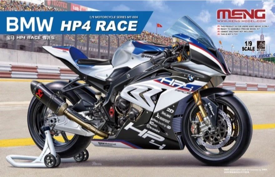 MM-MT-004 Meng 1/9 BMW HP4 Race Plastic Model Kit Meng