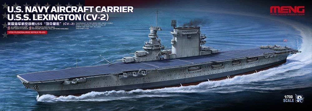 MM-PS-002 Meng 1/700 U.S. Navy Aircraft Carrier U.S.S. Lexington (CV-2) Plastic Model Kit Meng