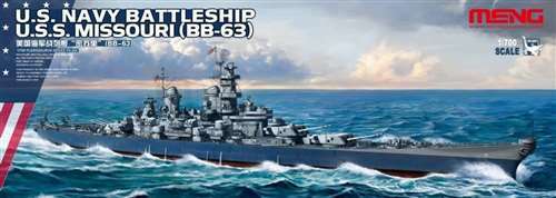 MM-PS-004 Meng 1/700 U.S. Navy Battleship U.S.S. Missouri (BB-63) Plastic Model Kit Meng