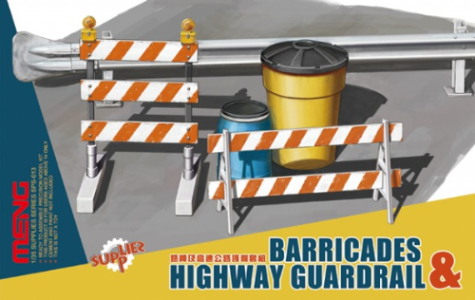 MM-SPS-013 Meng 1/35 Barricades & Highway Guardrail Plastic Model Kit Meng