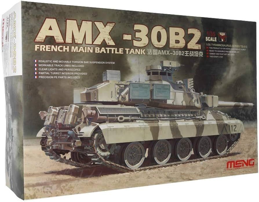 MM-TS-013 Meng 1/35 French Main Battle Tank AMX-30B2 Plastic Model Kit Meng