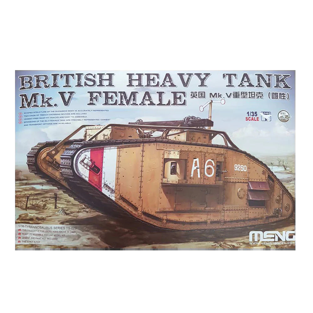 MM-TS-029 Meng 1/35 British Heavy Tank Mk.V Female Plastic Model Kit Meng