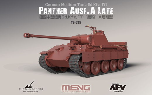 MM-TS-035 Meng 1/35 German Medium Tank Sd.Kfz.171 Panther Ausf.A Late Plastic Model Kit Meng