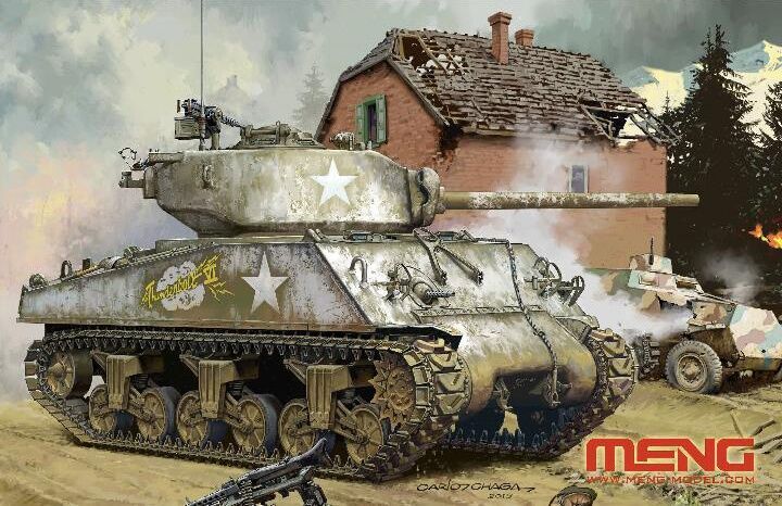 Meng 1/35 U.S. Medium Tank M4A3 (76)W Sherman Plastic Model Kit