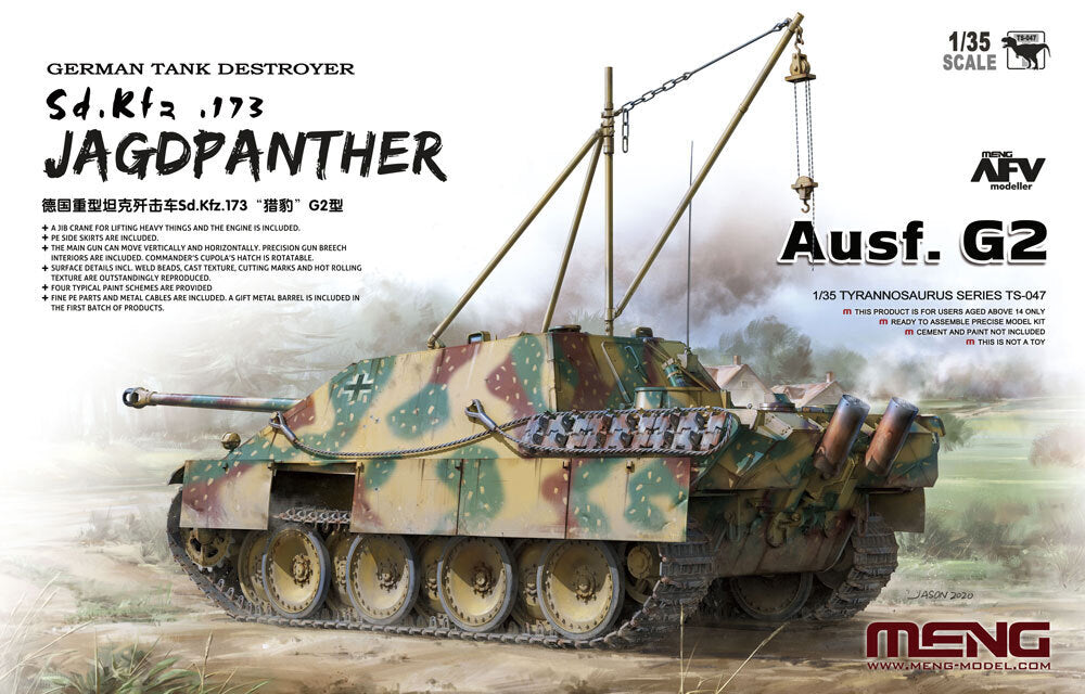 MM-TS-047 Meng 1/35 German Tank Destroyer Sd.Kfz.173 Jagdpanther Ausf. G2 Plastic Model Kit Meng
