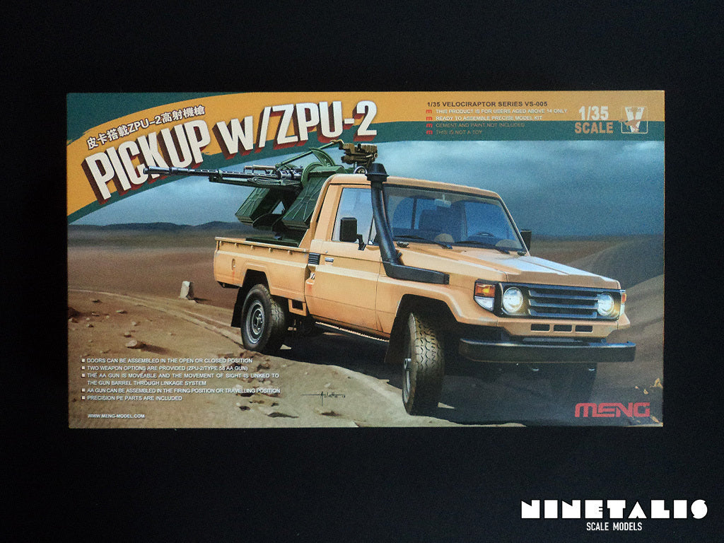 MM-VS-005 Meng 1/35 Pickup w/ ZPU-2 Plastic Model Kit Meng