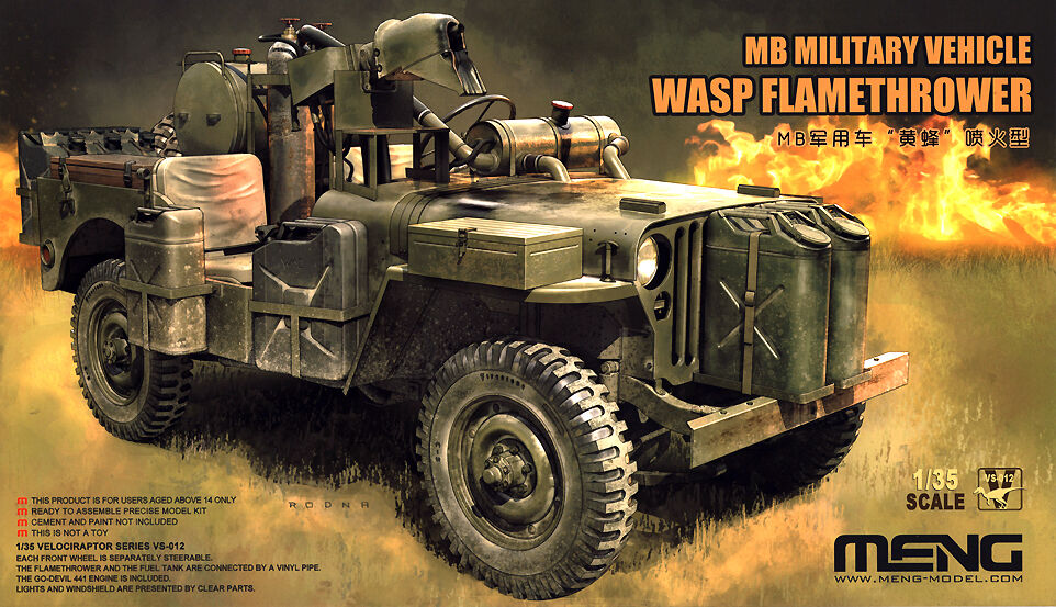 Meng 1/35 MB Military Vehicle Wasp Flamethrower Plastic Model Kit