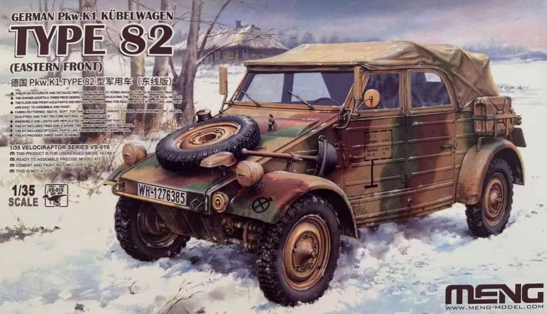 Meng 1/35 German Pkw.K1 KÃ¼belwagen Type 82 (Eastern Front) Plastic Model Kit