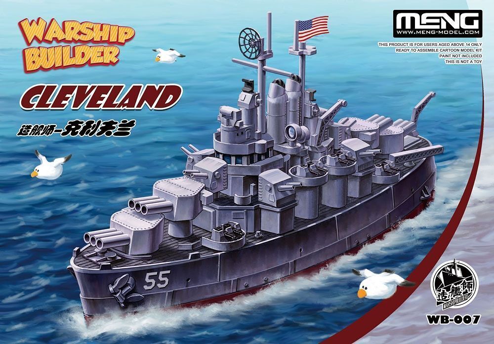 MM-WB-007 Meng Warship Builder Cleveland (Cartoon Model) Plastic Model Kit Meng