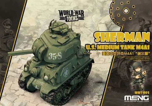 MM-WWT-002 Meng U.S. Medium Tank M4A1 Sherman(Cartoon Model) Plastic Model Kit Meng