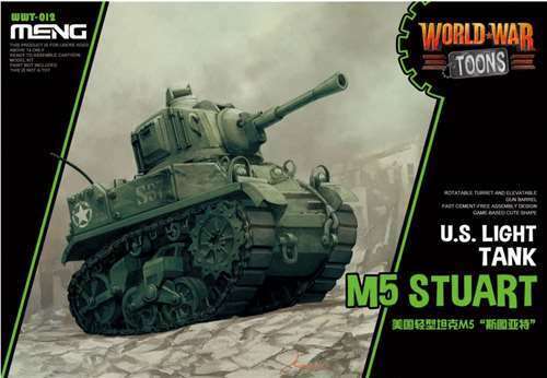 MM-WWT-012 Meng U.S. Light Tank M5 Stuart (Cartoon Model) Plastic Model Kit Meng