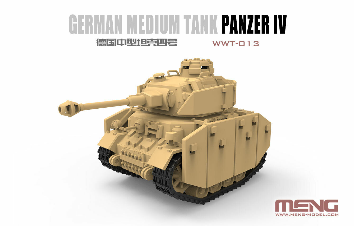 MM-WWT-013 Meng German Medium Tank Panzer IV (Cartoon Model) Plastic Model Kit Meng