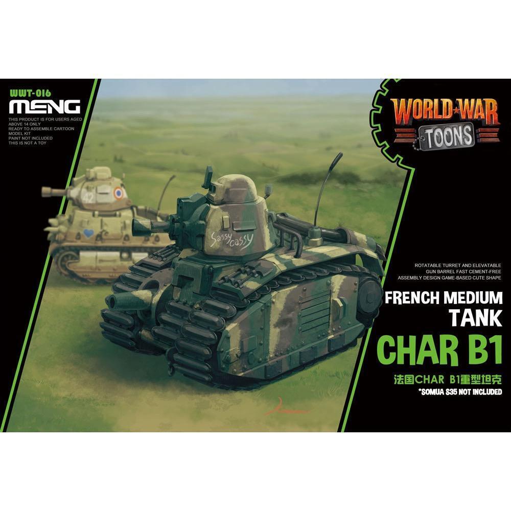 MM-WWT-016 Meng French Heavy Tank Char B1 Plastic Model Kit Meng