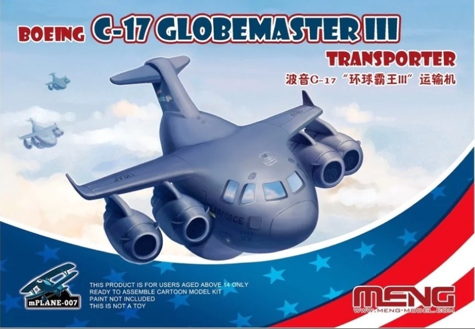 MM-mPLANE-007 Meng Boeing C-17 Globemaster III Transporter (Cartoon Model) *Aus Decals*Plastic Model Kit Meng