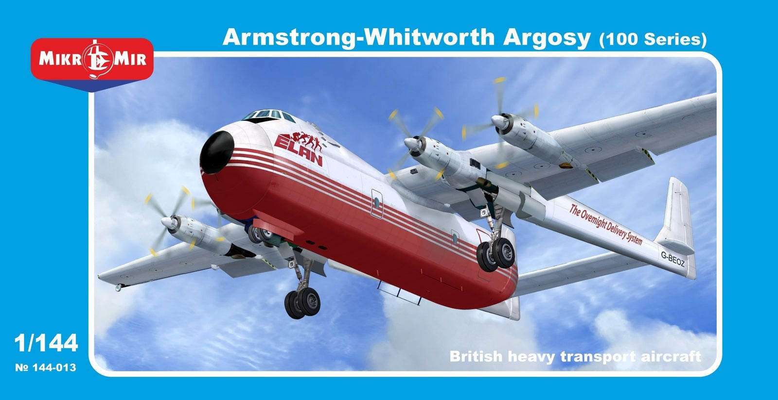 MM144-013 Micromir 1/144 British heavy transport aircraft ARGOSY (100 series ) Plastic Model Kit Micromir