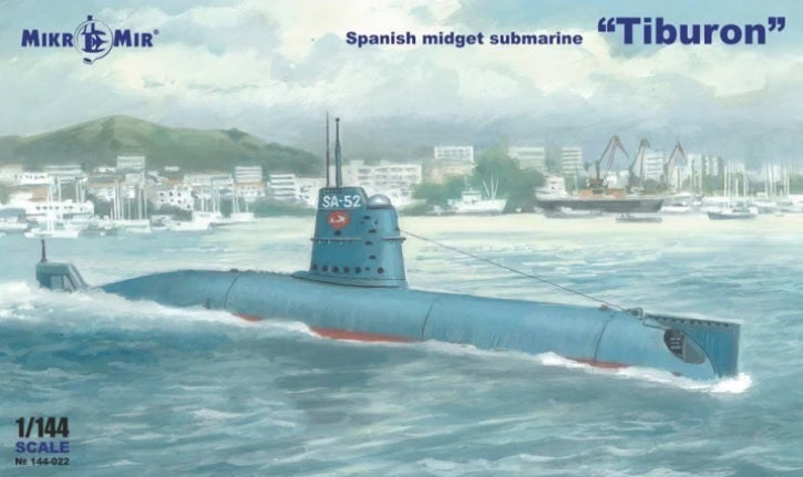 MM144-022 Micromir 1/144 "Tiburon" Spanish Midget Submarine Plastic Model Kit Micromir