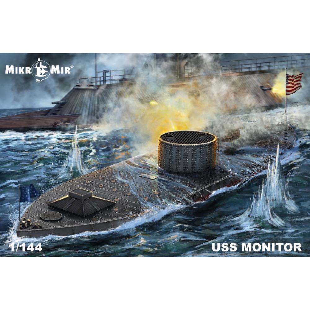 MM144-028 Micromir 1/144 USS Monitor Plastic Model Kit Micromir