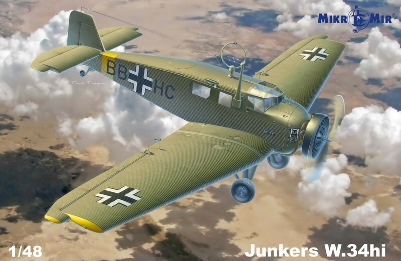 MM48-019 Mikromir 1/48 Junkers W.34hi Plastic Model Kit Micromir