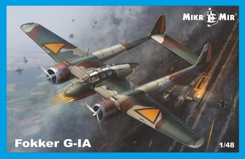 MM48016 Mikromir 1/48 Fokker G1 Plastic Model Kit Micromir
