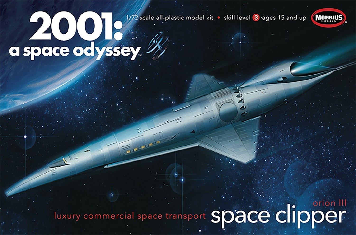MO2001-11 Moebius 29" Long 2001: A Space Odyssey: Space Clipper Orion Plastic Model Kit [2001-11] Moebius