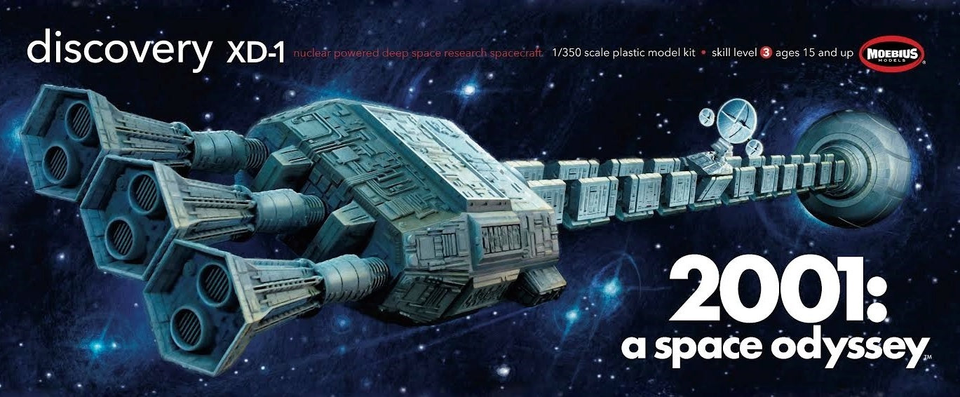 MO2001-8 Moebius 1/350 2001: A Space Odyssey: Discovery XD-1 Plastic Model Kit [2001-8] Moebius