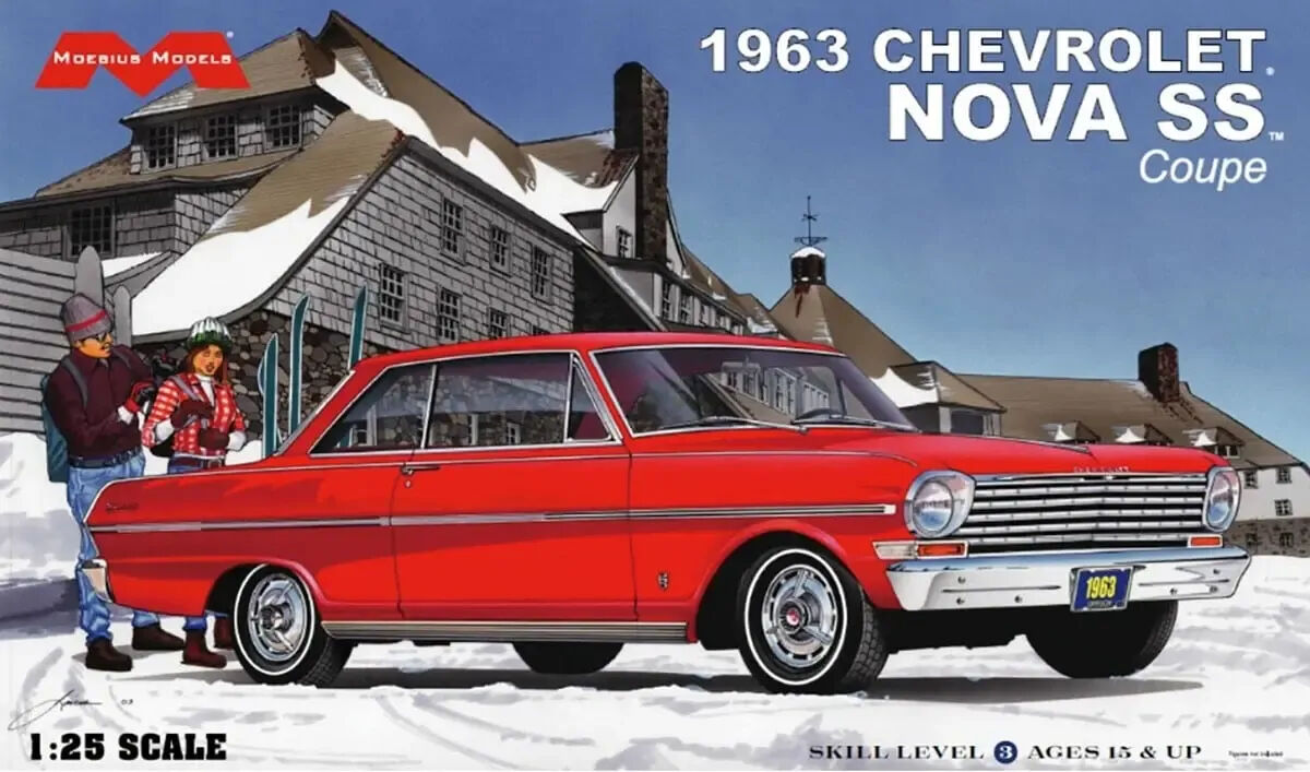 Moebius 1/25 1963 Chevrolet Nova SS Coupe Plastic Model Kit