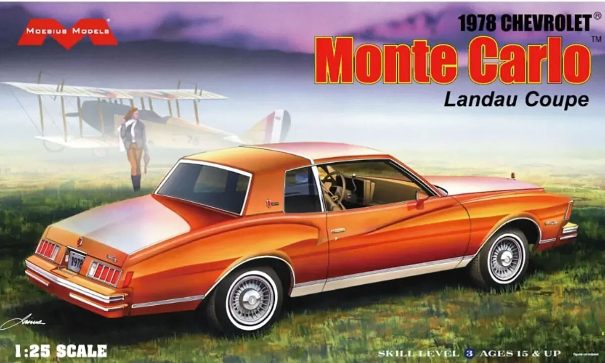 Moebius 1/25 1978 Chevrolet Monte Carlo Landau Coupe Plastic Model Kit
