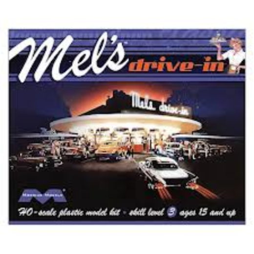 MO935 Moebius Mel's Drive-In (HO Scale) Plastic Model Kit Moebius