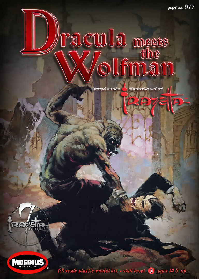 Moebius 1/8 Dracula Meets the Wolfman - Frazetta Plastic Model Kit