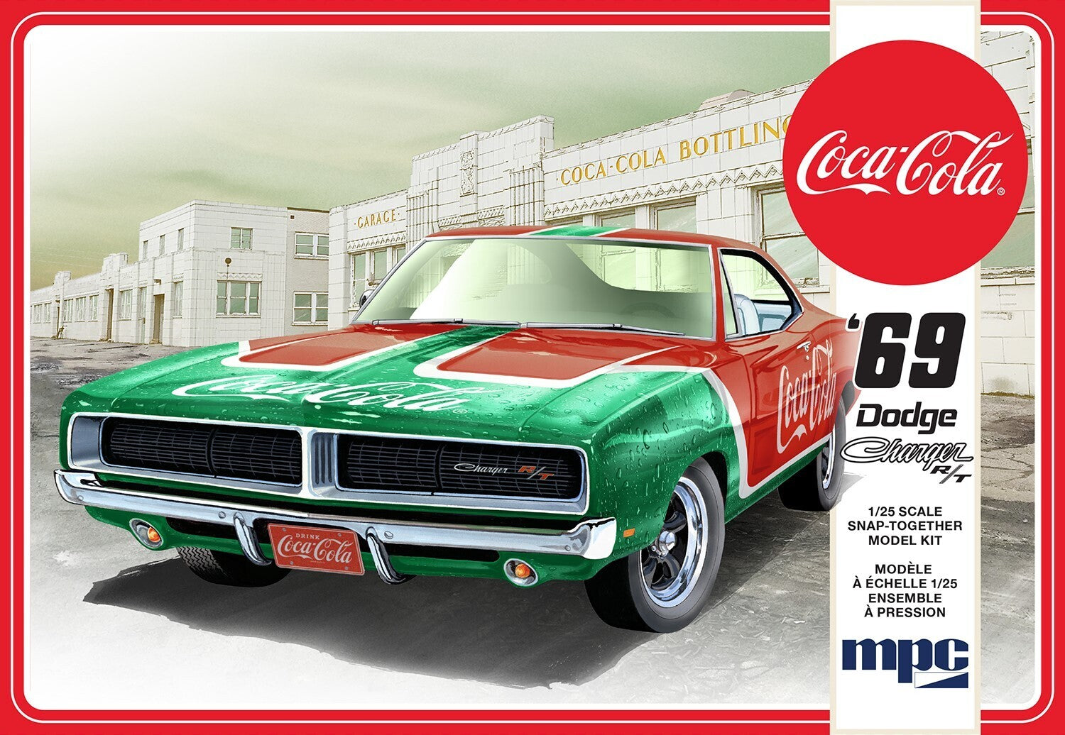 MPC919M MPC 1/25 1969 Dodge Charger RT (Coca Cola) Snap Plastic Model Kit MPC