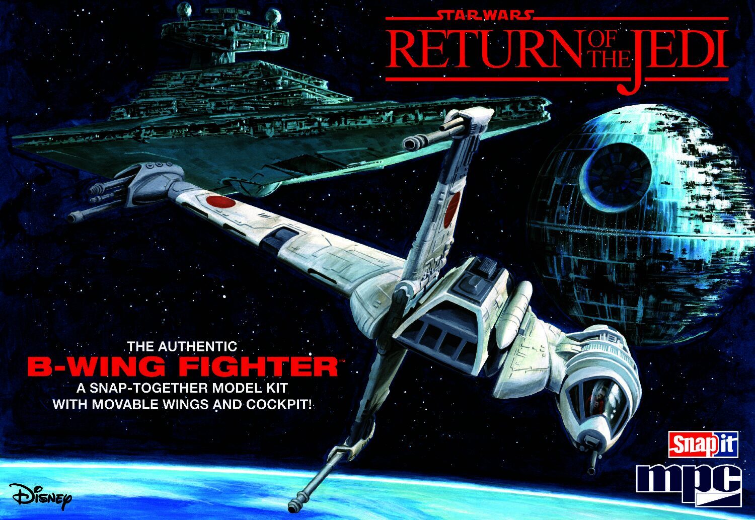 MPC949 MPC 1/144 Star Wars: Return to the Jedi B-Wing Fighter (SNAP) Plastic Model KIt MPC