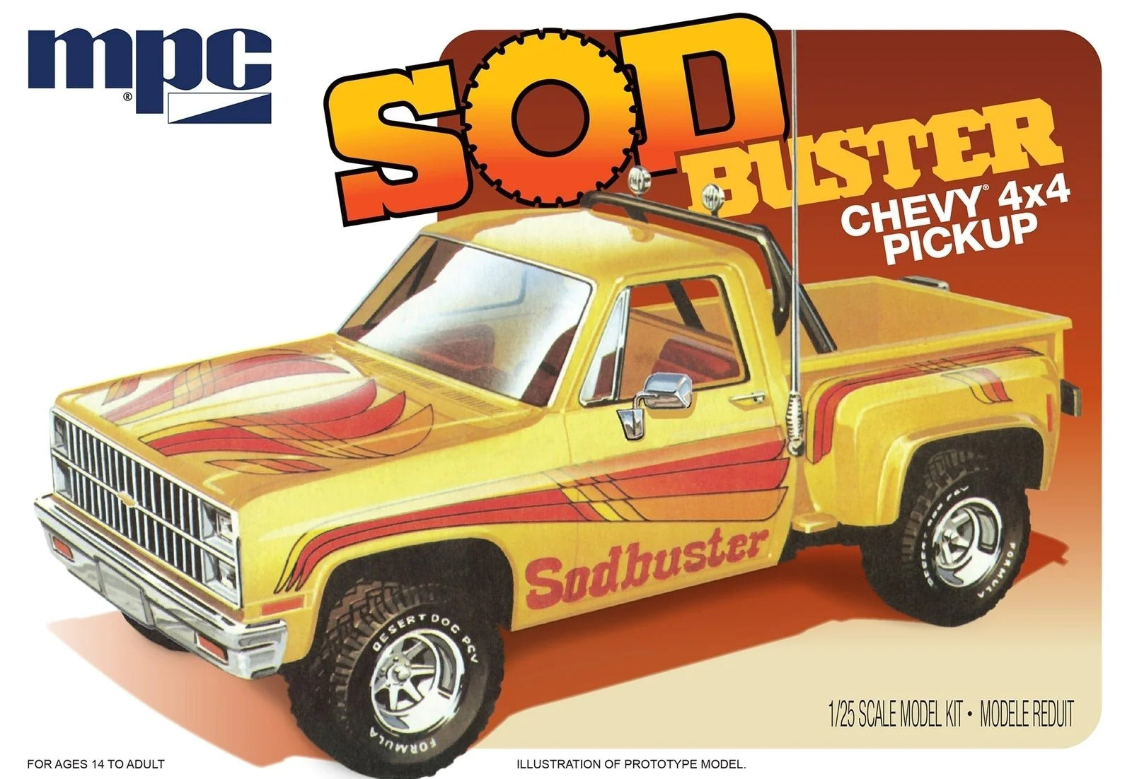 MPC972 MPC 1/25 1981 Chevy Stepside Pickup Sod Buster Plastic Model Kit MPC