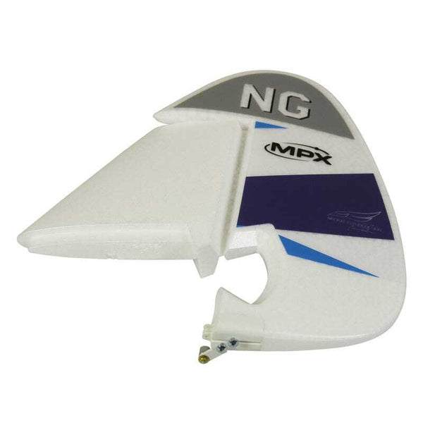 MPX1-01522 Multiplex Rudder with Horn and Decal, FunCub NG, Blue Multiplex
