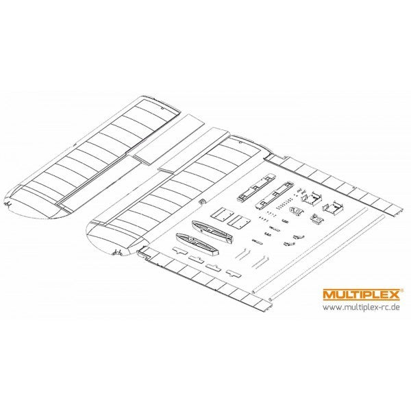 MPX224432 Multiplex Fun Cub XL RR Wing Set Multiplex
