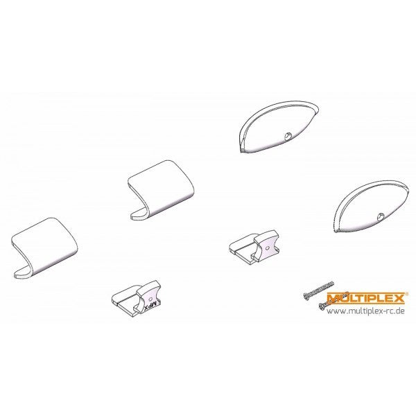 MPX224440 Multiplex Navigation Light Covers Funcub XL Multiplex