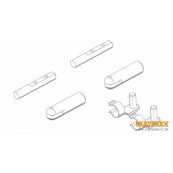 MPX224442 Multiplex Fun Cub XL Strut Mounts Multiplex