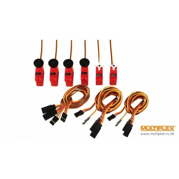 MPX65170 Multiplex Servo-Set Heron Incl.Extension Leads