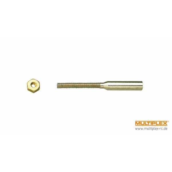 MPX713861 Multiplex Threaded Coupler. M2.5. 2.1mm 10 Pcs. Multiplex