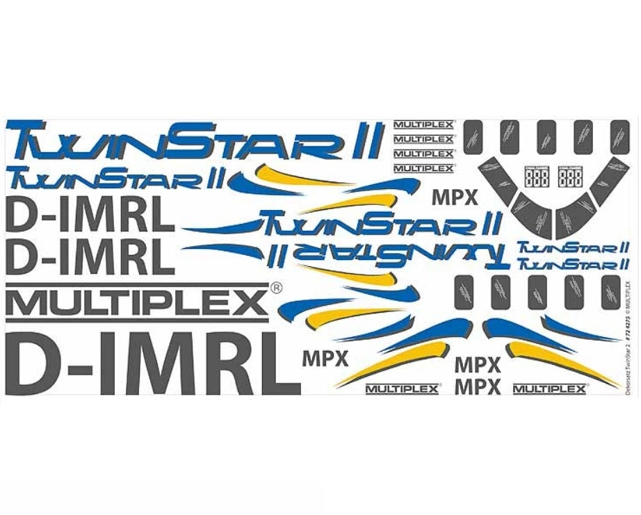 MPX724275 Multiplex Twinstar II Decal Multiplex