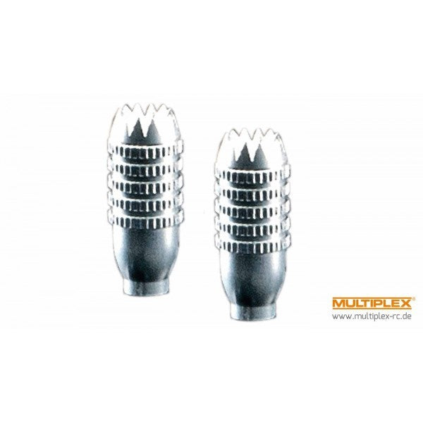 MPX75309 Multiplex Stick Alu Silver Short For Royal Sx, Profi Tx Multiplex