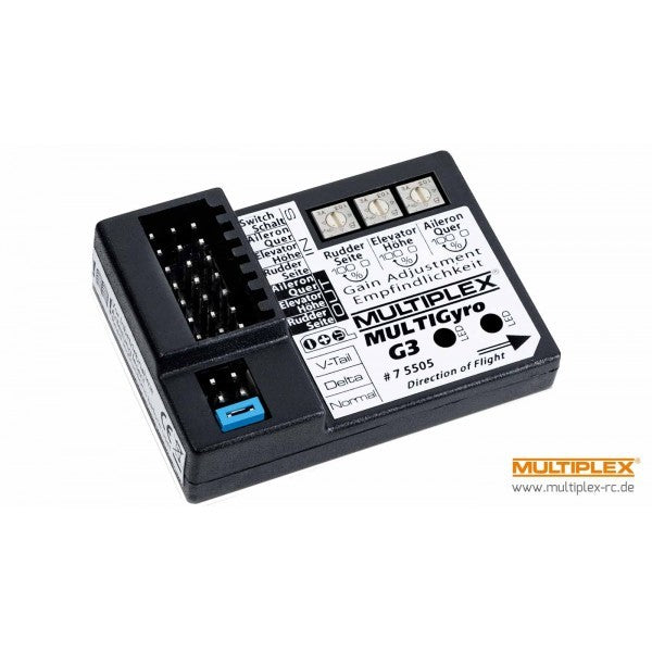 MPX75505 Multiplex Multi Gyro G3 3D Triple Axis Aircraft Gyro System (Inc V-Tail Multiplex