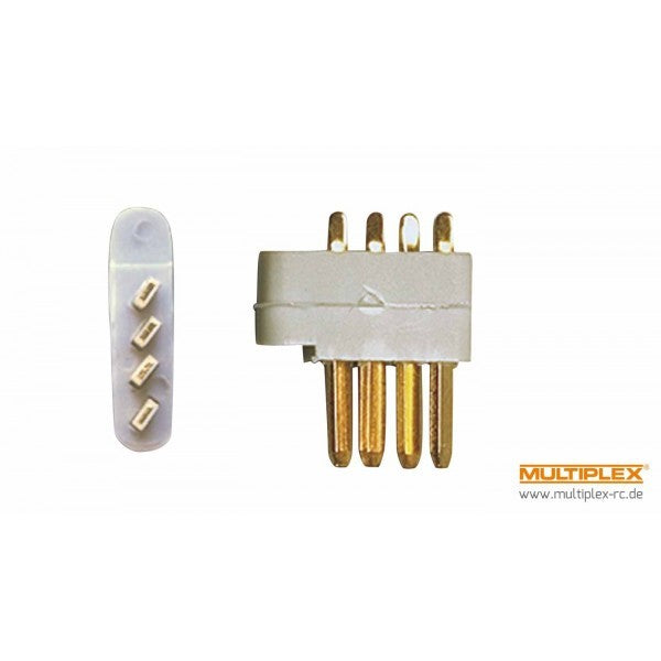 MPX85222 Multiplex 4-Pin Servo Plug 5 Pcs. (Mpx) Multiplex