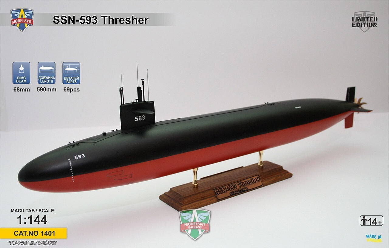 MSVIT1401 ModelSvit 1/144 USS Thresher (SSN-593) Plastic Model Kit Modelsvit