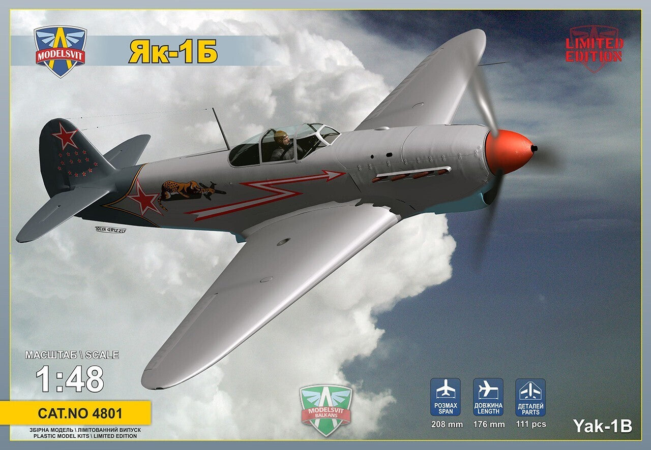 MSVIT4801 ModelSvit 1/48 Yak-1B Soviet fighter Plastic Model Kit Modelsvit