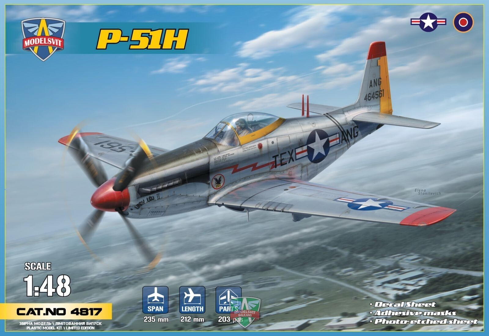 MSVIT4817 ModelSvit 1/48 P-51H Mustang Plastic Model Kit Modelsvit