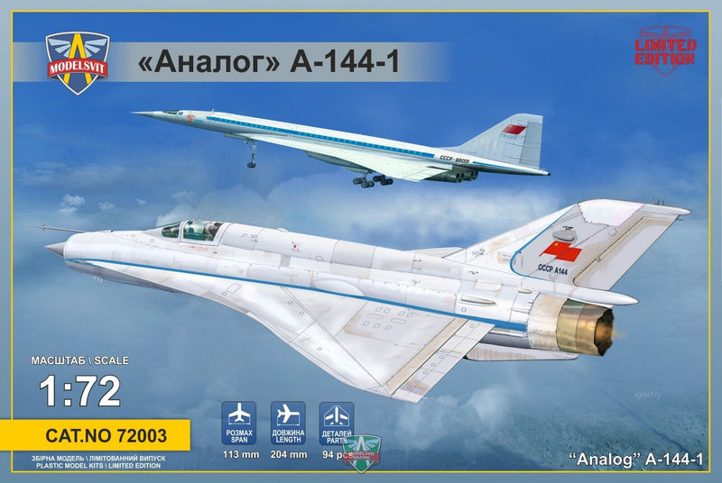 MSVIT72003 ModelSvit 1/72 Analog A-144-1 (MiG21I-1) Plastic Model Kit