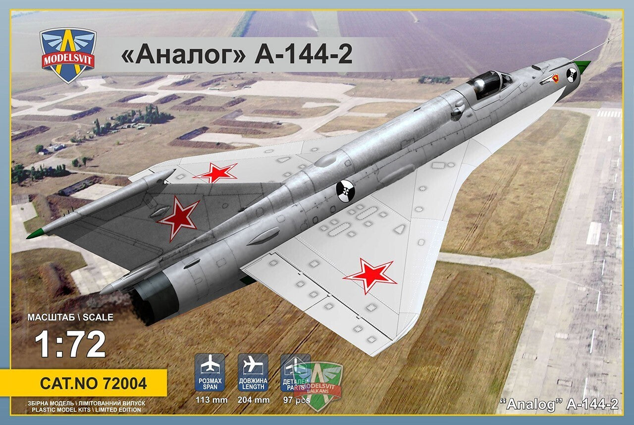 MSVIT72004 ModelSvit 1/72 Analog A-144-2 (MiG21I-2) Plastic Model Kit Modelsvit