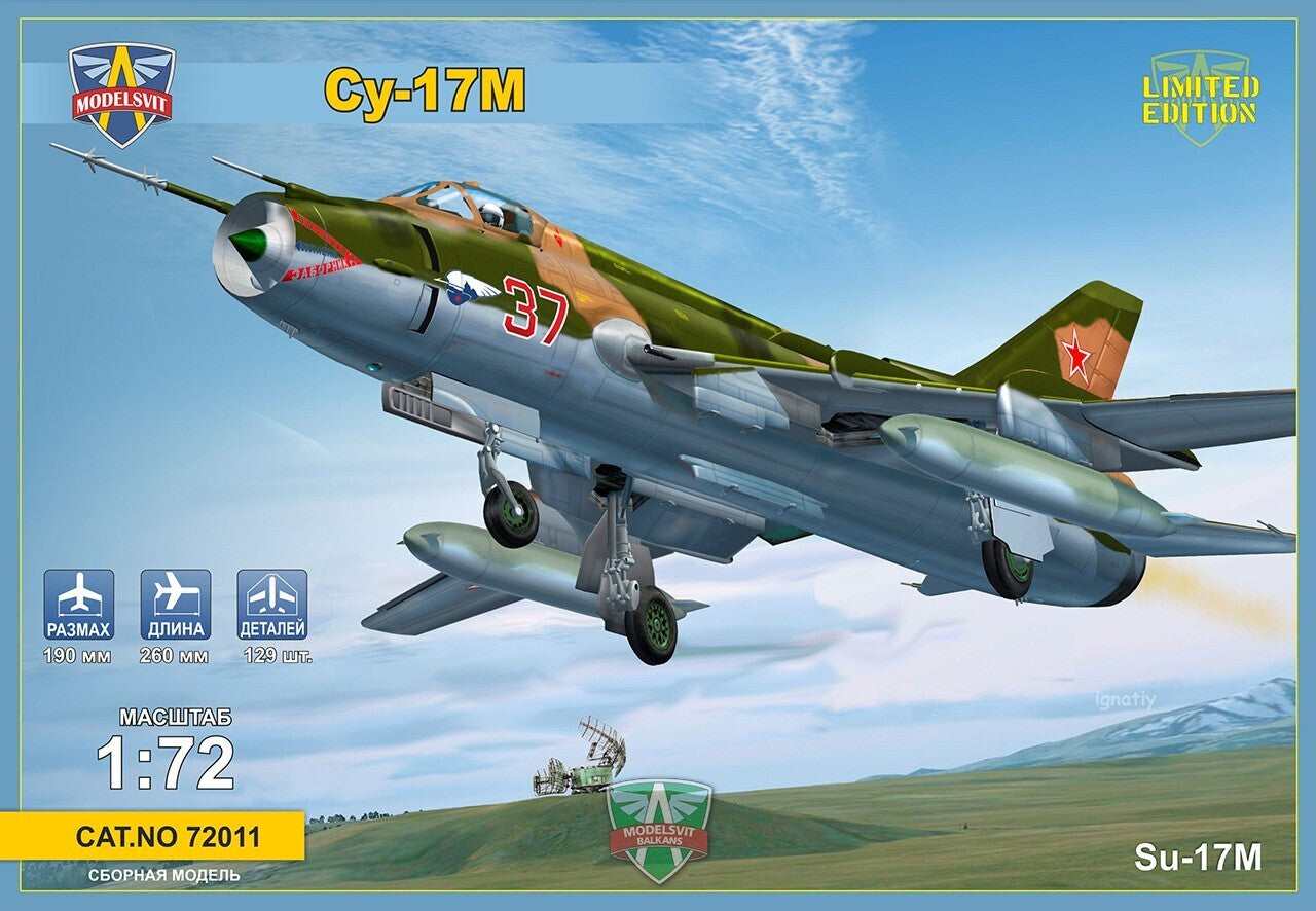 MSVIT72011 ModelSvit 1/72 Sukhoi Su-17M Multirole fighter Plastic Model Kit Modelsvit