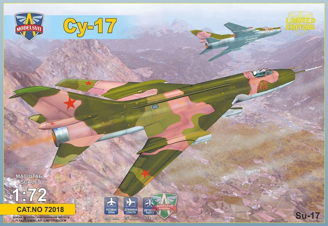 MSVIT72018 ModelSvit 1/72 Sukhoi Su-17 Serial Plastic Model Kit Modelsvit